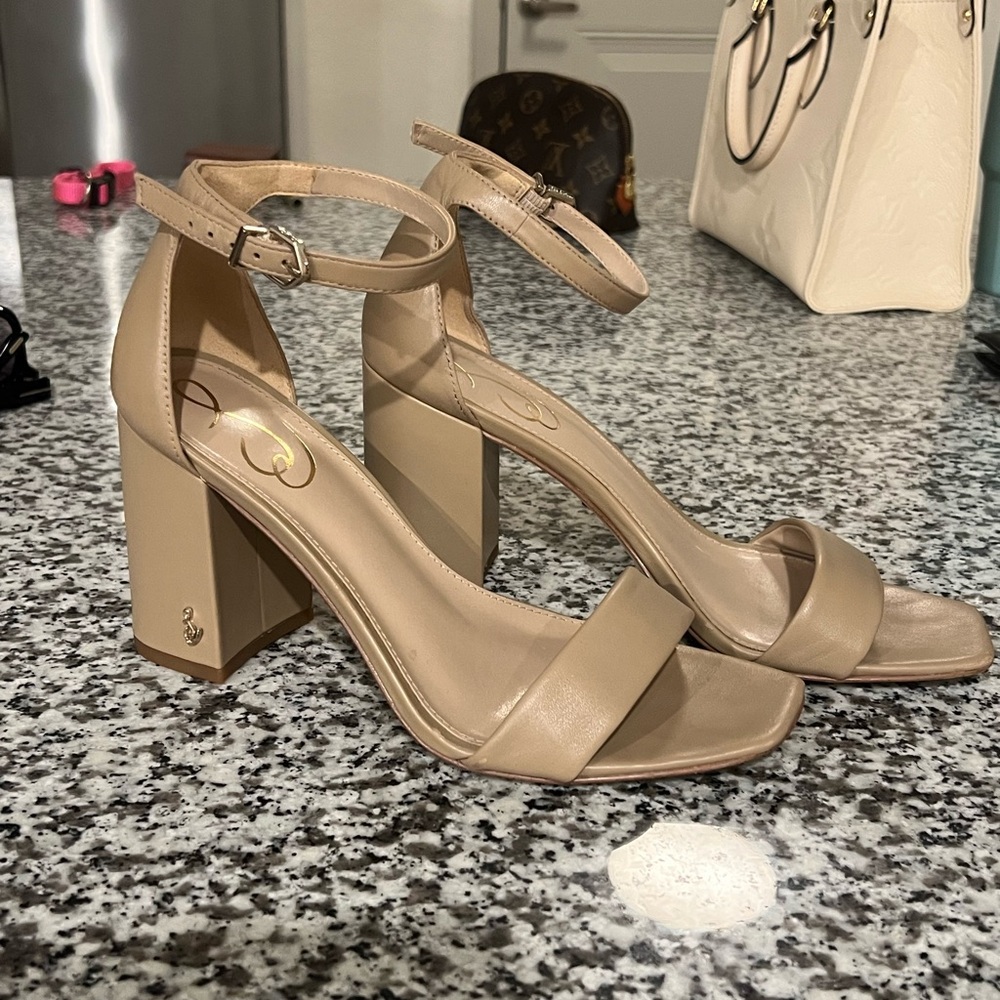 Sam Edelman Tan Block Heel Sandals